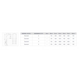 HAVUZ MERDİVENİ STANDART MODEL 304 PASLANMAZ ÇELİK BASAMAKLI WATERFUN